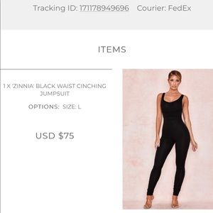 House of CB Black jumpsuit